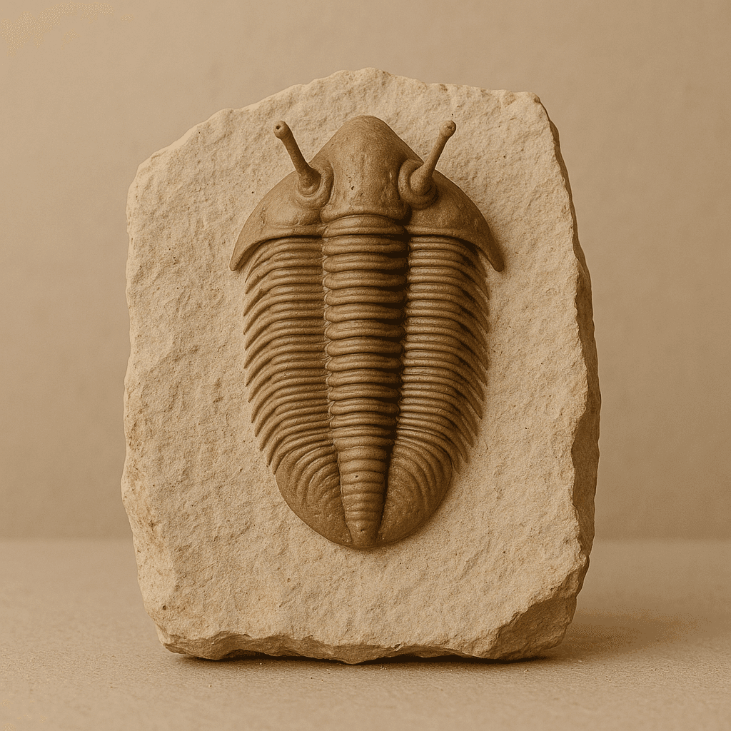 Conceptual illustration of an Asaphus trilobite